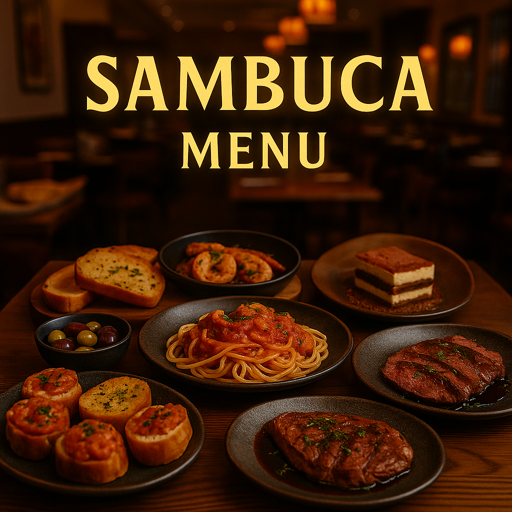 featured image for sambuca restaurant menu menuspotuk